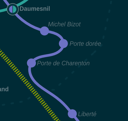 Extrait du plan de métro.